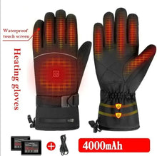 Load image into Gallery viewer, Elektriske og oppvarmede vinter hansker med 4000 mAh powerbanker tekshop.no