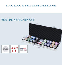 Load image into Gallery viewer, 500 Poker sjetonger Texas Hold&#39;em Sett og aluminium case tekshop.no