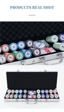 Load image into Gallery viewer, 500 Poker sjetonger Texas Hold'em Sett og aluminium case tekshop.no
