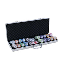 Load image into Gallery viewer, 500 Poker sjetonger Texas Hold'em Sett og aluminium case tekshop.no