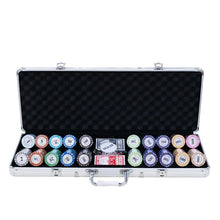 Load image into Gallery viewer, 500 Poker sjetonger Texas Hold&#39;em Sett og aluminium case tekshop.no