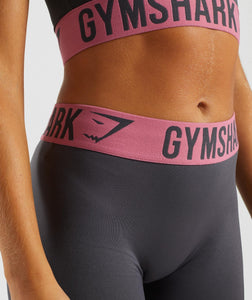 Gymshark Fit Leggings - Charcoal/Dusky Pink - tekshop.no