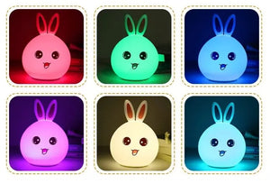 Rabbit LED Night Light Silicone lamp - tekshop.no