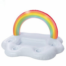 Load image into Gallery viewer, Rainbow Bucket Cloud Cup Holder Inflatable Pool Float - tekshop.no
