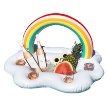 Load image into Gallery viewer, Rainbow Bucket Cloud Cup Holder Inflatable Pool Float - tekshop.no