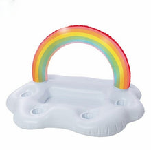 Load image into Gallery viewer, Rainbow Bucket Cloud Cup Holder Inflatable Pool Float - tekshop.no