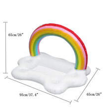 Load image into Gallery viewer, Rainbow Bucket Cloud Cup Holder Inflatable Pool Float - tekshop.no