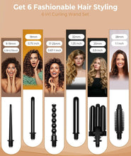 Load image into Gallery viewer, 6 in 1 curling iron set, Wand and fast Heating tekshop.no