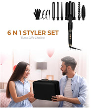 Load image into Gallery viewer, 6 in 1 curling iron set, Wand and fast Heating tekshop.no