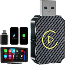 Load image into Gallery viewer, 2-i-1 kompakt CarPlay-adapter med Bluetooth og WiFi