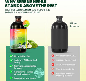 Soursop Bitters Liquid | Økologisk urtedrikk for fordøyelse, energi og immunforsvar