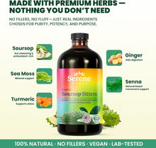 Load image into Gallery viewer, Soursop Bitters Liquid | Økologisk urtedrikk for fordøyelse, energi og immunforsvar