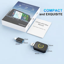 Load image into Gallery viewer, 2-i-1 kompakt CarPlay-adapter med Bluetooth og WiFi