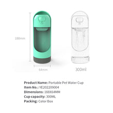 Load image into Gallery viewer, Vannflaske til hund Inkl. vannfilter - Pet travel water bottle - tekshop.no