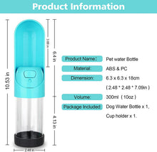 Load image into Gallery viewer, Vannflaske til hund Inkl. vannfilter - Pet travel water bottle - tekshop.no
