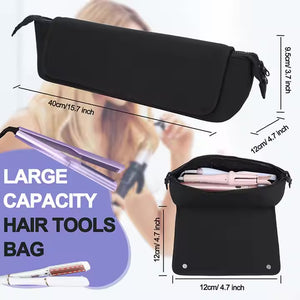 2-i-1 Vanntett multi Hair Styler bag og varmebestandig matte