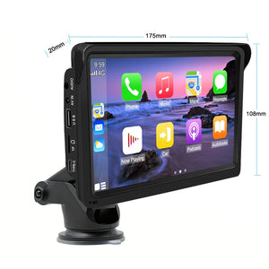 Universal 7” CarPlay & Android Auto Skjerm | Touch, GPS & Bluetooth