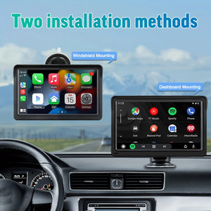 Universal 7” CarPlay & Android Auto Skjerm | Touch, GPS & Bluetooth