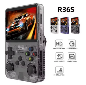 R36S Retro Spillkonsoll, 128GB, Open Source, 20.000+ spill inkludert