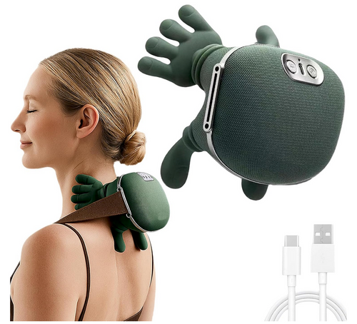 3D Shiatsu Nakke- Og Skuldermassasjeapparat med fingre og varme