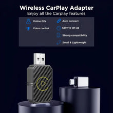 Load image into Gallery viewer, 2-i-1 kompakt CarPlay-adapter med Bluetooth og WiFi