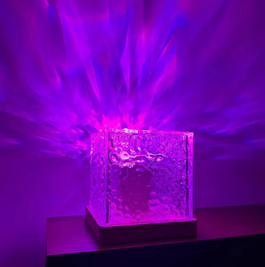 Galaxy projector Water Wave Dynamic Northern Lights Lamp - Nordlyslampe Cube tekshop.no