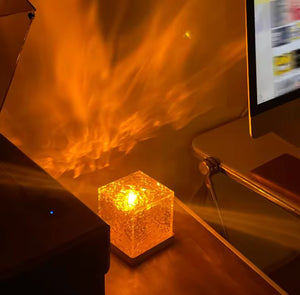 Galaxy projector Water Wave Dynamic Northern Lights Lamp - Nordlyslampe Cube tekshop.no