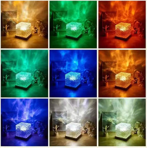 Galaxy projector Water Wave Dynamic Northern Lights Lamp - Nordlyslampe Cube tekshop.no