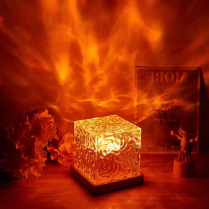 Galaxy projector Water Wave Dynamic Northern Lights Lamp - Nordlyslampe Cube tekshop.no