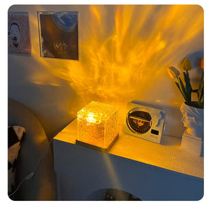 Galaxy projector Water Wave Dynamic Northern Lights Lamp - Nordlyslampe Cube tekshop.no