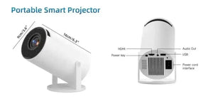 HY300 Pro Projector Android 11.0 bærbar projektor med 1000 spill tekshop.no