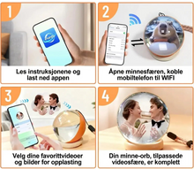 Load image into Gallery viewer, Personlig videokule med skjerm | Spill av dine minner - tekshop.no