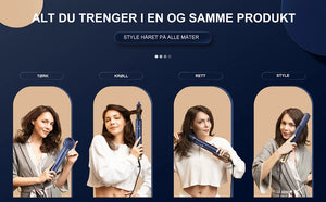 6-i-1 Multistyler med Ionisk Teknologi og Oppbevaringsboks