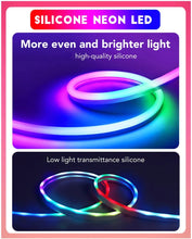 Load image into Gallery viewer, TUYA Neon LED strip lights with music sync RBGIC og WIFI tekshop.no