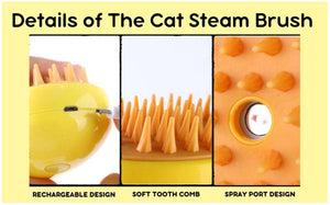 3 In 1 Steamy Cat and Dog Grooming Brush - Steam Brush tekshop.no