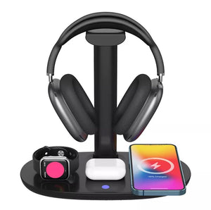 4-in-1 headphones lade stativ med headphone charger stand to Apple AirPods Max tekshop.no