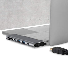 Load image into Gallery viewer, 7-In-2 USB C Hub Dual Type C Multiport, with USB 3.0 for Mac tekshop.no