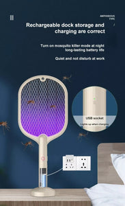 Bærbar og oppladbar myggfanger Mosquito Killer Racket tekshop.no