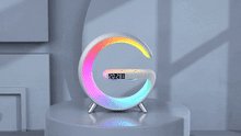 Load image into Gallery viewer, Bedside Rainbow G-Lamp With Wireless Charger Station / Alarm Clock / Bluetooth Speaker / Rainbow RGB Night Light tekshop.no