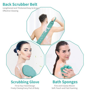 Exfoliating Glove – Body and Back Scrub Remover set tekshop.no