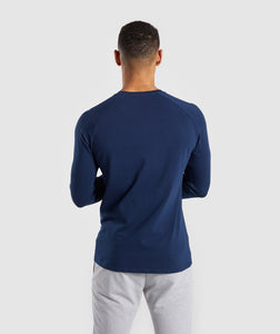 Gymshark Apollo Long Sleeve T-Shirt - Blue - tekshop.no