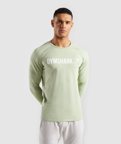 Gymshark Apollo Long Sleeve T-Shirt - Green - tekshop.no