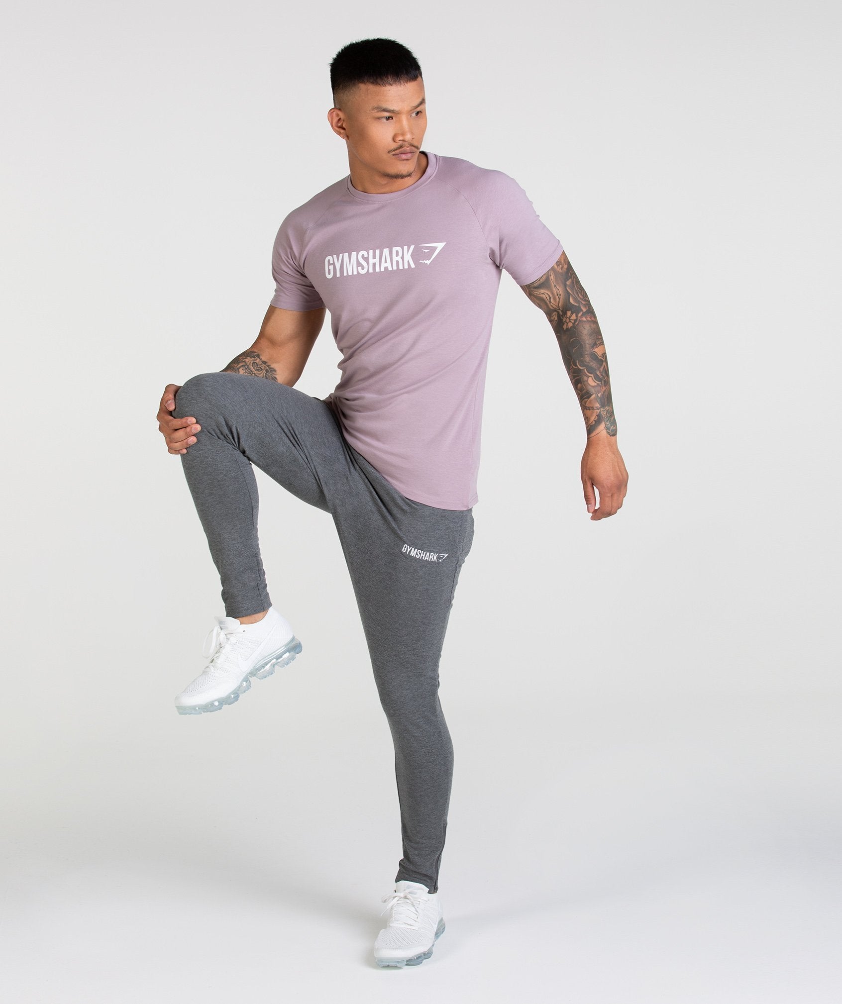 Gymshark Apollo T-Shirt - Purple Chalk/White 