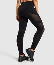 Load image into Gallery viewer, Gymshark Flawless Knit Tights - Black - tekshop.no
