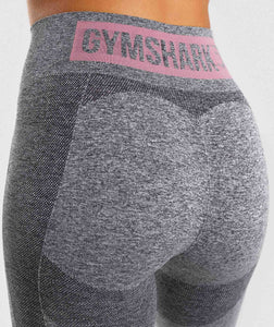 Gymshark Flex High Waisted Leggings - Charcoal Marl/ Dusky Pink - tekshop.no