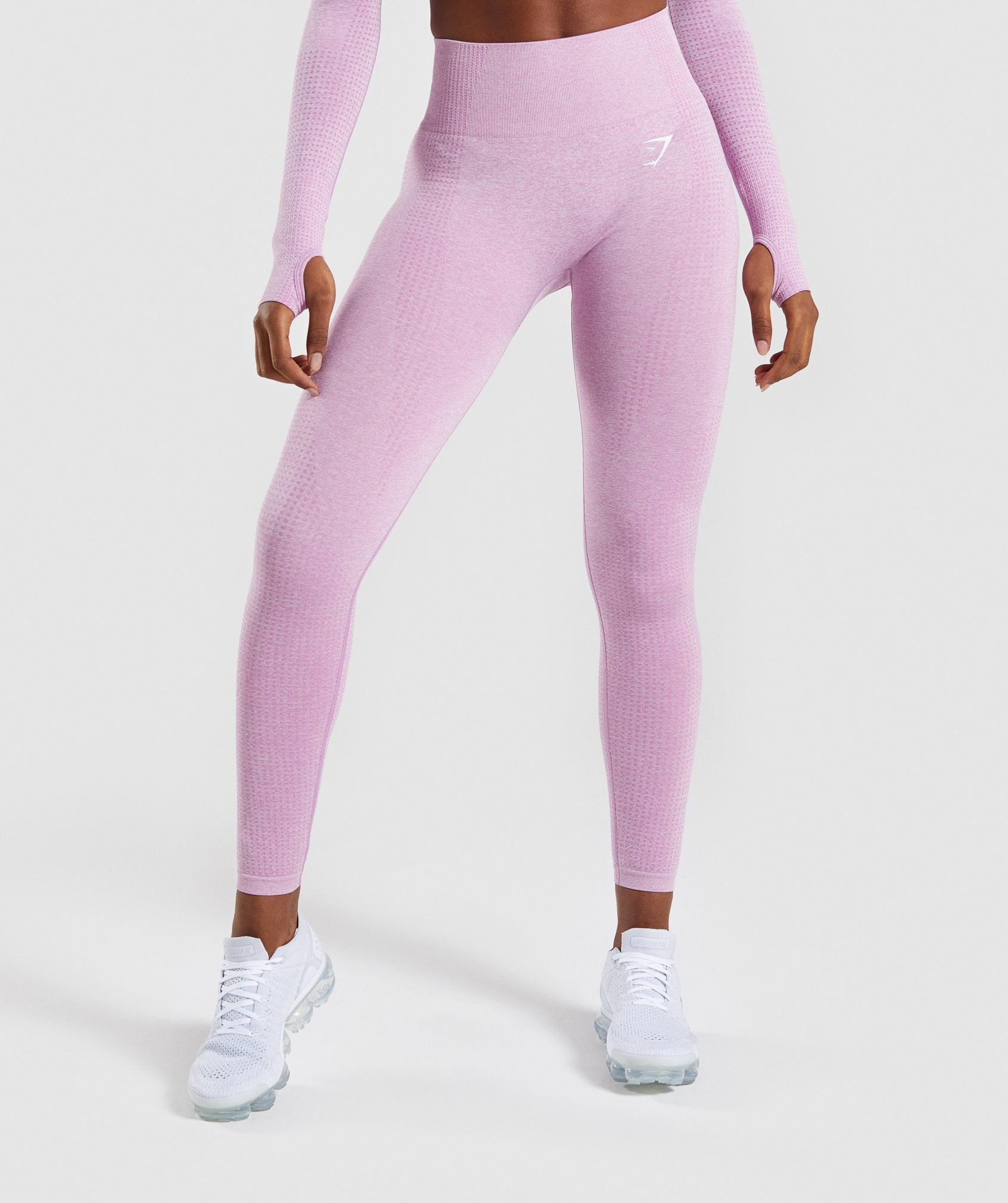 Gymshark - Pink Gym Shark Leggings on Designer Wardrobe