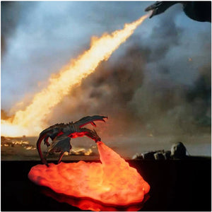House of Dragons Drage Fire Breathing Dragon Night Light - tekshop.no