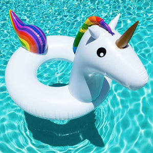 Inflatable unicorn swimming ring - tekshop.no