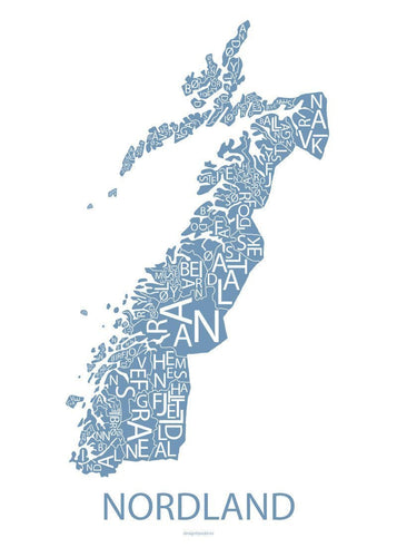 Nordland kart (blå kart) - tekshop.no