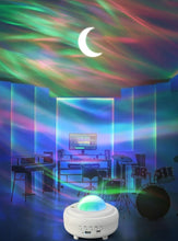 Load image into Gallery viewer, Nordlysbildeprojektor - stjernehimmel projektor med Bluetooth-høyttaler tekshop.no